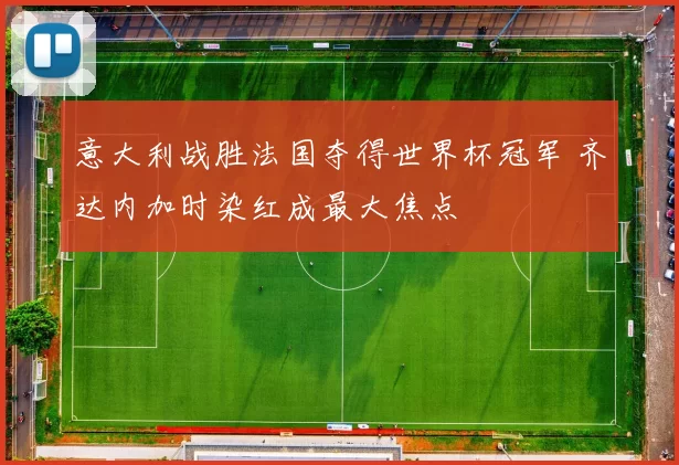 意大利战胜法国夺得世界杯冠军 齐达内加时染红成最大焦点